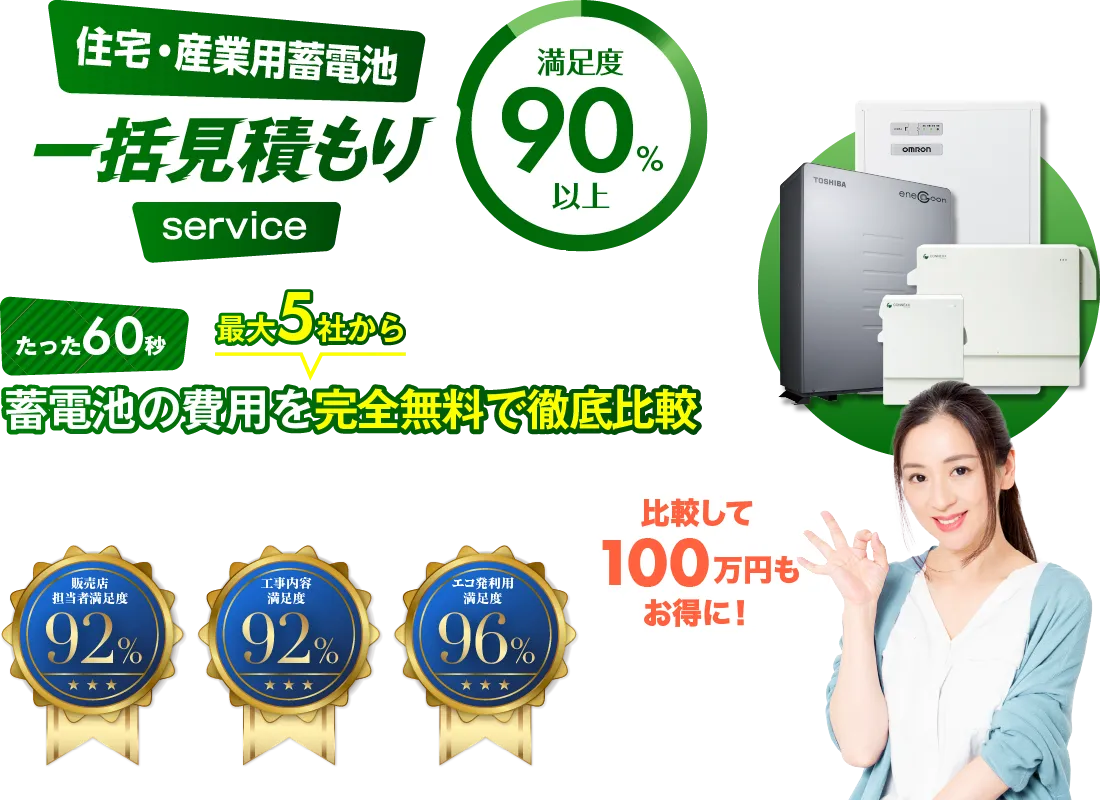 住宅・産業用蓄電池一括見積もりサービス