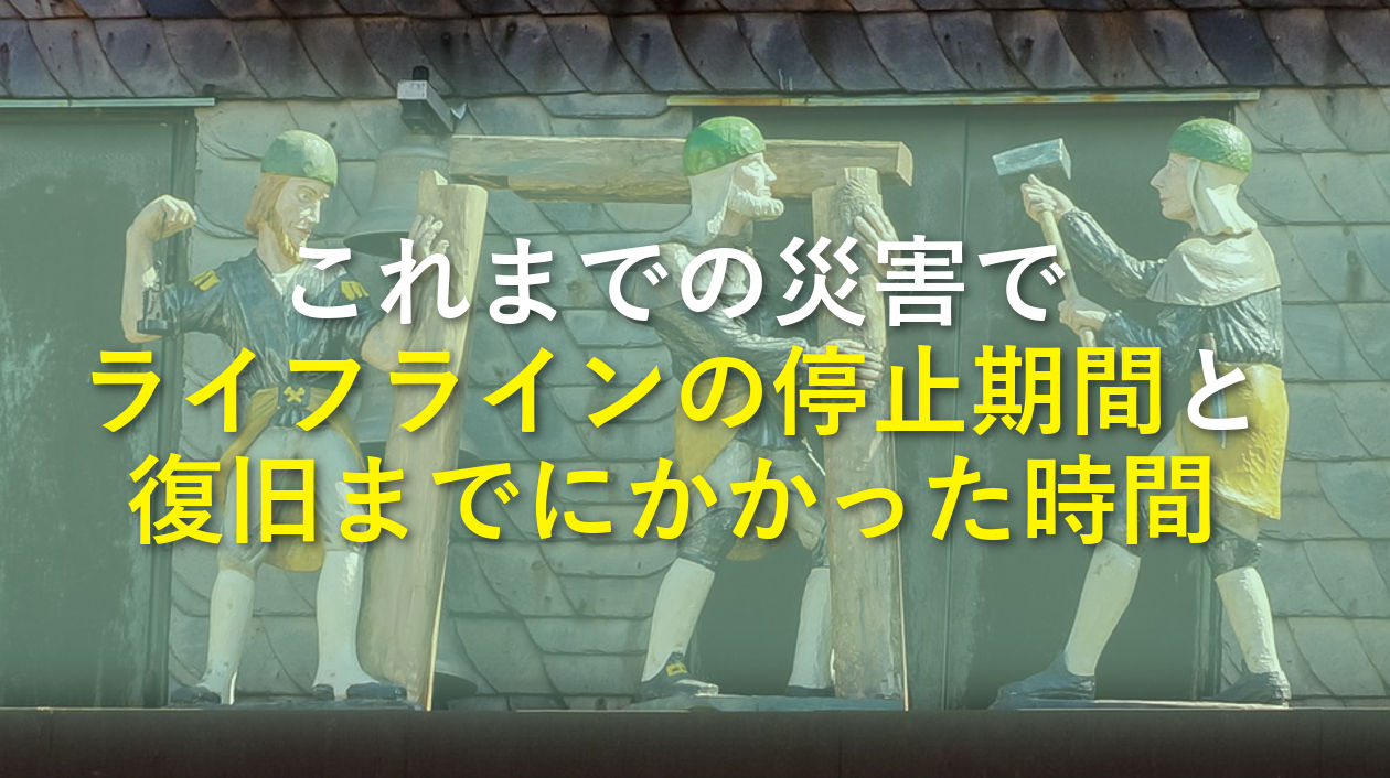 ライフラインの停止状況と復旧までの時間