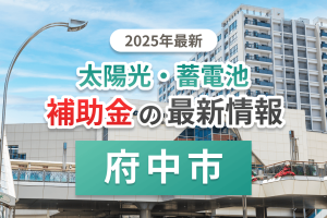 府中市と東京都の蓄電池補助金のイメージ