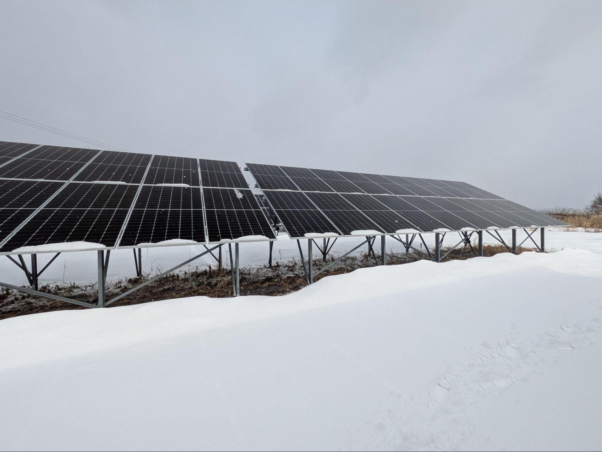 夕焼けに染まる木古内町の風景