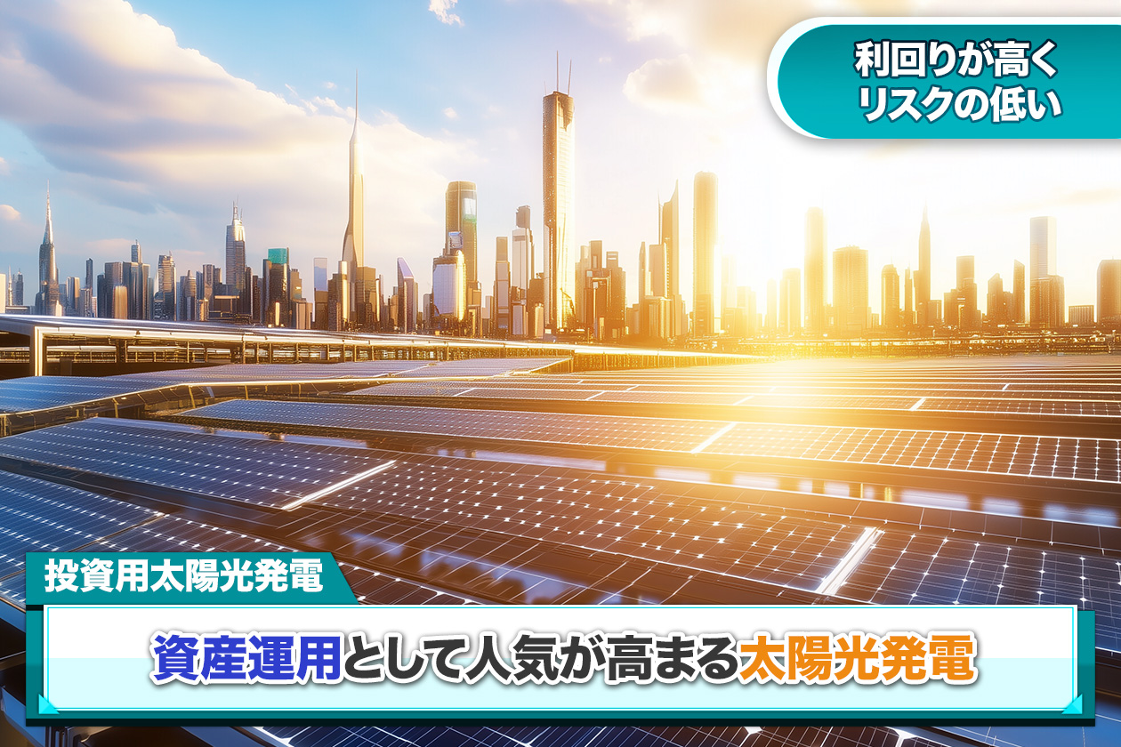 資産運用として人気が高まる太陽光発電