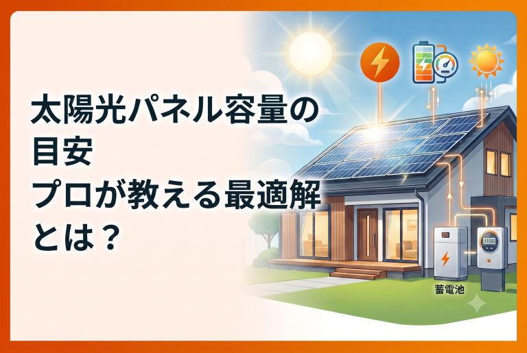 太陽光パネル容量の目安｜プロが教える最適解とは？