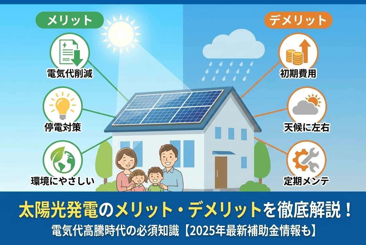 太陽光発電　メリットデメリットのアイキャッチ